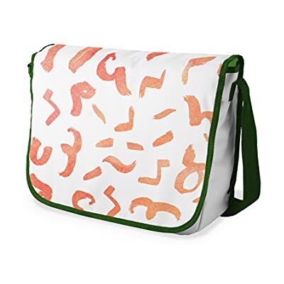 Bonamaison Digitaal bedrukte Messenger schooltas met kaki riem voor studenten, crossbody tas, koerierstas, schoudertas voor kinderen, meisjes, jongens, maat: 29x36 cm Bonamaison Digitaal bedrukte Messenger schooltas met kaki riem voor studenten, crossbody tas, koerierstas, schoudertas voor kinderen, meisjes, jongens, maat: 29x36 cm