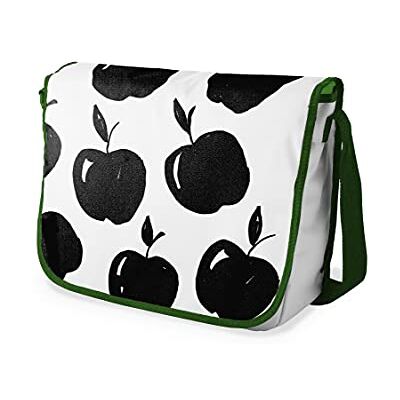 Bonamaison Digitaal bedrukte Messenger schooltas met kaki riem voor studenten, crossbody tas, koerierstas, schoudertas voor kinderen, meisjes, jongens, maat: 29x36 cm Bonamaison Digitaal bedrukte Messenger schooltas met kaki riem voor studenten, crossbody tas, koerierstas, schoudertas voor kinderen, meisjes, jongens, maat: 29x36 cm