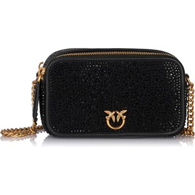 Pinko Camera Case van suède + Full Strass Tas Pinko Camera Case van suède + Full Strass Tas