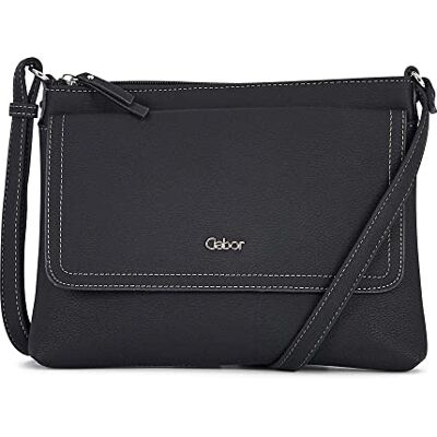 Gabor bags Avaly schoudertas voor dames, crossbody bag, middelgroot, zwart, zwart, 25,5x4x18,5 Gabor bags Avaly schoudertas voor dames, crossbody bag, middelgroot, zwart, zwart, 25,5x4x18,5