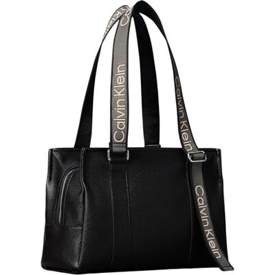 Calvin Vrouwen Webbing Adj Strap Tote LV04F3644G Tote, Zwart (Zwart), One Size Calvin Vrouwen Webbing Adj Strap Tote LV04F3644G Tote, Zwart (Zwart), One Size