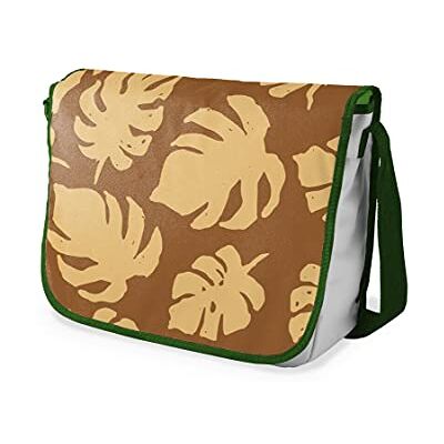 Bonamaison Digitaal bedrukte Messenger schooltas met kaki riem voor studenten, crossbody tas, koerierstas, schoudertas voor kinderen, meisjes, jongens, maat: 29x36 cm Bonamaison Digitaal bedrukte Messenger schooltas met kaki riem voor studenten, crossbody tas, koerierstas, schoudertas voor kinderen, meisjes, jongens, maat: 29x36 cm
