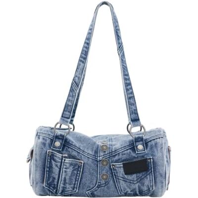 Desigual schoudertas Jackdenim Hagi Shoulder Bag Denim Raw blauw Desigual schoudertas Jackdenim Hagi Shoulder Bag Denim Raw blauw