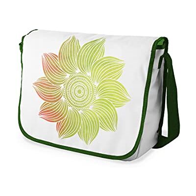 Bonamaison Digitaal bedrukte Messenger schooltas met kaki riem voor studenten, crossbody tas, koerierstas, schoudertas voor kinderen, meisjes, jongens, maat: 29x36 cm Bonamaison Digitaal bedrukte Messenger schooltas met kaki riem voor studenten, crossbody tas, koerierstas, schoudertas voor kinderen, meisjes, jongens, maat: 29x36 cm