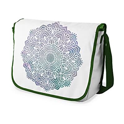 Bonamaison Digitaal bedrukte Messenger schooltas met kaki riem voor studenten, crossbody tas, koerierstas, schoudertas voor kinderen, meisjes, jongens, maat: 29x36 cm Bonamaison Digitaal bedrukte Messenger schooltas met kaki riem voor studenten, crossbody tas, koerierstas, schoudertas voor kinderen, meisjes, jongens, maat: 29x36 cm