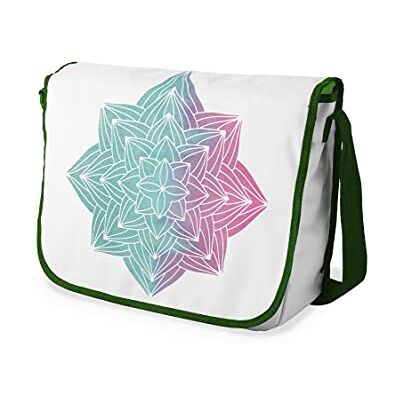 Bonamaison Digitaal bedrukte Messenger schooltas met kaki riem voor studenten, crossbody tas, koerierstas, schoudertas voor kinderen, meisjes, jongens, maat: 29x36 cm Bonamaison Digitaal bedrukte Messenger schooltas met kaki riem voor studenten, crossbody tas, koerierstas, schoudertas voor kinderen, meisjes, jongens, maat: 29x36 cm