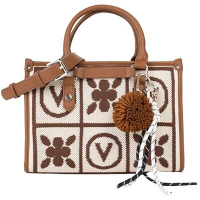 Valentino handtas schoudertas Tyle Shopping Bag Cuoio/Multicolor bruine Valentino handtas schoudertas Tyle Shopping Bag Cuoio/Multicolor bruine