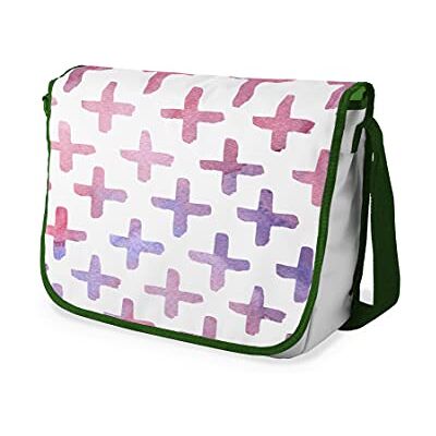 Bonamaison Digitaal bedrukte Messenger schooltas met kaki riem voor studenten, crossbody tas, koerierstas, schoudertas voor kinderen, meisjes, jongens, maat: 29x36 cm Bonamaison Digitaal bedrukte Messenger schooltas met kaki riem voor studenten, crossbody tas, koerierstas, schoudertas voor kinderen, meisjes, jongens, maat: 29x36 cm