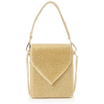 FELIPA Dames handtas clutch, goud, goud, Eén Maat FELIPA Dames handtas clutch, goud, goud, Eén Maat