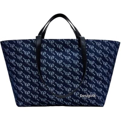 Desigual shopper Arco Cahuil Shopping Bag Denim Dark Blue donkerblauw Desigual shopper Arco Cahuil Shopping Bag Denim Dark Blue donkerblauw