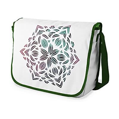 Bonamaison Digitaal bedrukte Messenger schooltas met kaki riem voor studenten, crossbody tas, koerierstas, schoudertas voor kinderen, meisjes, jongens, maat: 29x36 cm Bonamaison Digitaal bedrukte Messenger schooltas met kaki riem voor studenten, crossbody tas, koerierstas, schoudertas voor kinderen, meisjes, jongens, maat: 29x36 cm