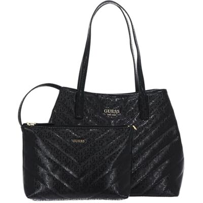GUESS Borsa Donna Vikky schoudertas met pochette in ecopelle zwart BS24GU20 GA699528, zwart, Eén Maat GUESS Borsa Donna Vikky schoudertas met pochette in ecopelle zwart BS24GU20 GA699528, zwart, Eén Maat