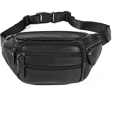 OrrinSports Lederen heuptas meerdere zakken heuptasje voor vrouwen mannen dagelijks leven en reizen buiten, 810# Zwart, Free Size, Mode OrrinSports Lederen heuptas meerdere zakken heuptasje voor vrouwen mannen dagelijks leven en reizen buiten, 810# Zwart, Free Size, Mode