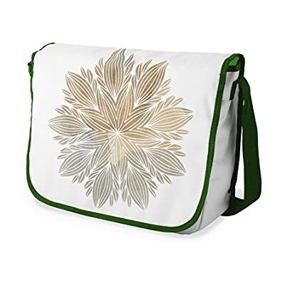 Bonamaison Digitaal bedrukte Messenger schooltas met kaki riem voor studenten, crossbody tas, koerierstas, schoudertas voor kinderen, meisjes, jongens, maat: 29x36 cm Bonamaison Digitaal bedrukte Messenger schooltas met kaki riem voor studenten, crossbody tas, koerierstas, schoudertas voor kinderen, meisjes, jongens, maat: 29x36 cm