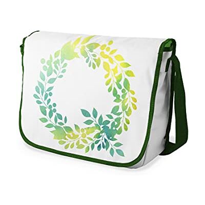Bonamaison Digitaal bedrukte Messenger schooltas met kaki riem voor studenten, crossbody tas, koerierstas, schoudertas voor kinderen, meisjes, jongens, maat: 29x36 cm Bonamaison Digitaal bedrukte Messenger schooltas met kaki riem voor studenten, crossbody tas, koerierstas, schoudertas voor kinderen, meisjes, jongens, maat: 29x36 cm