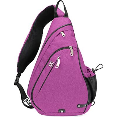 IX INOXTO INOXTO Sling Bag, multifunctionele crossbody schoudertas voor dames en heren, Paars, 19.5 * 12.5 * 3 inch IX INOXTO INOXTO Sling Bag, multifunctionele crossbody schoudertas voor dames en heren, Paars, 19.5 * 12.5 * 3 inch