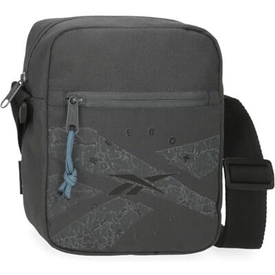 Reebok Stam schoudertas, klein, grijs, 17 x 21 x 7 cm, polyester, van Joumma Bags Reebok Stam schoudertas, klein, grijs, 17 x 21 x 7 cm, polyester, van Joumma Bags