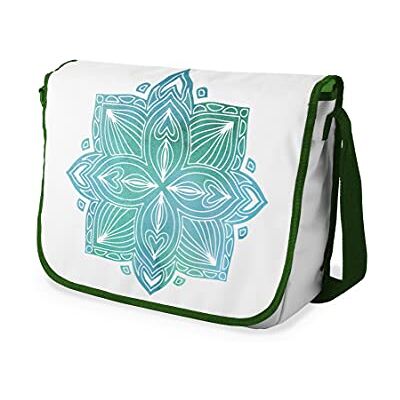 Bonamaison Digitaal bedrukte Messenger schooltas met kaki riem voor studenten, crossbody tas, koerierstas, schoudertas voor kinderen, meisjes, jongens, maat: 29x36 cm Bonamaison Digitaal bedrukte Messenger schooltas met kaki riem voor studenten, crossbody tas, koerierstas, schoudertas voor kinderen, meisjes, jongens, maat: 29x36 cm