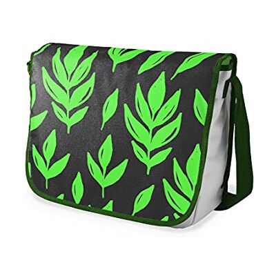 Bonamaison Digitaal bedrukte Messenger schooltas met kaki riem voor studenten, crossbody tas, koerierstas, schoudertas voor kinderen, meisjes, jongens, maat: 29x36 cm Bonamaison Digitaal bedrukte Messenger schooltas met kaki riem voor studenten, crossbody tas, koerierstas, schoudertas voor kinderen, meisjes, jongens, maat: 29x36 cm