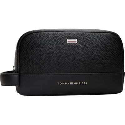 Tommy Hilfiger Heren Th Centrale Washbag AM0AM14485 Washbag, ZWART, One Size Tommy Hilfiger Heren Th Centrale Washbag AM0AM14485 Washbag, ZWART, One Size