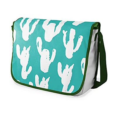 Bonamaison Digitaal bedrukte Messenger schooltas met kaki riem voor studenten, crossbody tas, koerierstas, schoudertas voor kinderen, meisjes, jongens, maat: 29x36 cm Bonamaison Digitaal bedrukte Messenger schooltas met kaki riem voor studenten, crossbody tas, koerierstas, schoudertas voor kinderen, meisjes, jongens, maat: 29x36 cm