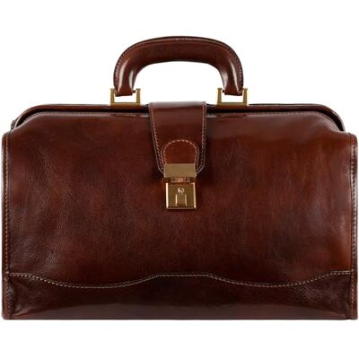Time Resistance Leren Dokterstas Vintage Stijl Leren Handtas Leren Aktetas voor Mannen en Vrouwen (Bruin) Time Resistance Leren Dokterstas Vintage Stijl Leren Handtas Leren Aktetas voor Mannen en Vrouwen (Bruin)