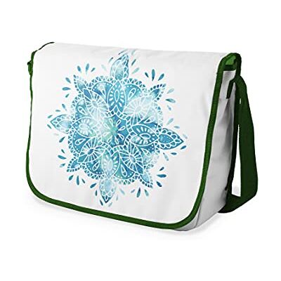 Bonamaison Digitaal bedrukte Messenger schooltas met kaki riem voor studenten, crossbody tas, koerierstas, schoudertas voor kinderen, meisjes, jongens, maat: 29x36 cm Bonamaison Digitaal bedrukte Messenger schooltas met kaki riem voor studenten, crossbody tas, koerierstas, schoudertas voor kinderen, meisjes, jongens, maat: 29x36 cm