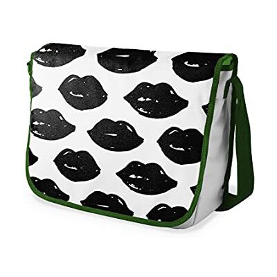 Bonamaison Digitaal bedrukte Messenger schooltas met kaki riem voor studenten, crossbody tas, koerierstas, schoudertas voor kinderen, meisjes, jongens, maat: 29x36 cm Bonamaison Digitaal bedrukte Messenger schooltas met kaki riem voor studenten, crossbody tas, koerierstas, schoudertas voor kinderen, meisjes, jongens, maat: 29x36 cm