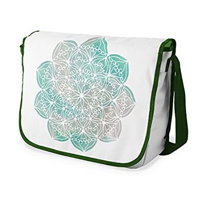 Bonamaison Digitaal bedrukte Messenger schooltas met kaki riem voor studenten, crossbody tas, koerierstas, schoudertas voor kinderen, meisjes, jongens, maat: 29x36 cm Bonamaison Digitaal bedrukte Messenger schooltas met kaki riem voor studenten, crossbody tas, koerierstas, schoudertas voor kinderen, meisjes, jongens, maat: 29x36 cm
