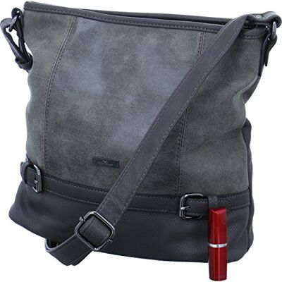 TOM TAILOR Juna Hobo Bag schoudertas voor dames, middelgroot, grijs, grijs, Medium TOM TAILOR Juna Hobo Bag schoudertas voor dames, middelgroot, grijs, grijs, Medium