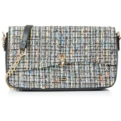 SIDONA Dames avondtas clutch, Zwart meerkleurig., Eén Maat SIDONA Dames avondtas clutch, Zwart meerkleurig., Eén Maat