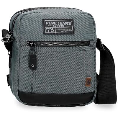Pepe Jeans Aiden Twee Compartimenten Marineblauw Schoudertas 17x22x7.5 cm Polyester met Kunstleren Details 2.81L van Joumma Bags Pepe Jeans Aiden Twee Compartimenten Marineblauw Schoudertas 17x22x7.5 cm Polyester met Kunstleren Details 2.81L van Joumma Bags