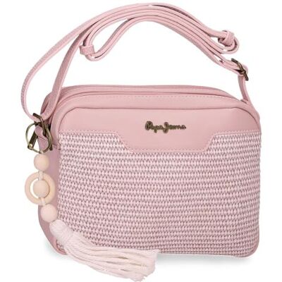 Pepe Jeans Clara Twee Compartimenten Roze Schoudertas 24x16x7 cm Polyester en PU van Joumma Bags Pepe Jeans Clara Twee Compartimenten Roze Schoudertas 24x16x7 cm Polyester en PU van Joumma Bags
