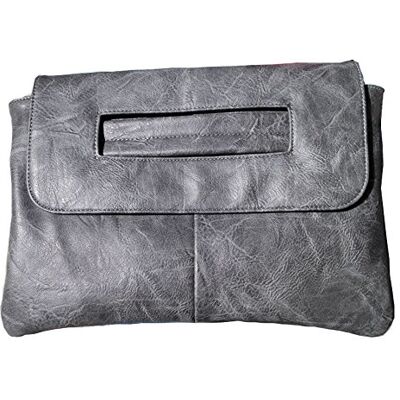 NIGEDU Grote clutch voor dames, grijs, Large NIGEDU Grote clutch voor dames, grijs, Large