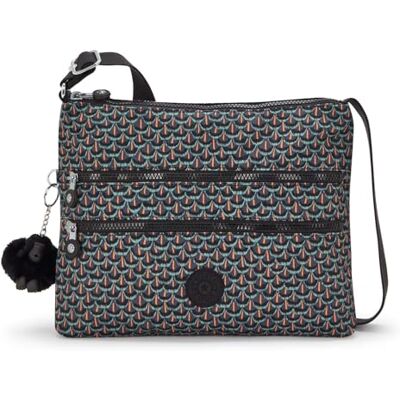 Kipling schoudertas Basic Print Alvar Medium Crossbody Geo Feather veelkleurig Kipling schoudertas Basic Print Alvar Medium Crossbody Geo Feather veelkleurig