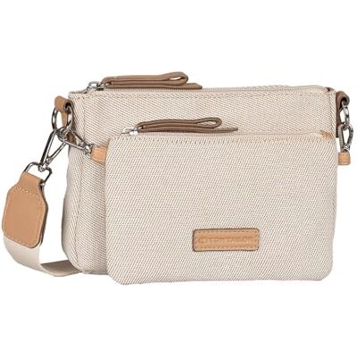TOM TAILOR Jamila Schoudertas voor dames, crossbody bag, klein, wit, Small TOM TAILOR Jamila Schoudertas voor dames, crossbody bag, klein, wit, Small