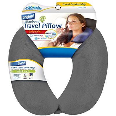 Cloudz Microbead Travel Nekkussen Grijs Cloudz Microbead Travel Nekkussen Grijs