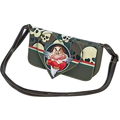 Disney Karactermania Sieben Zwerge Skull-schoudertas voor mobiele telefoon, schoudertas, 24 cm, groen, groen, 24 cm, schoudertas Disney Karactermania Sieben Zwerge Skull-schoudertas voor mobiele telefoon, schoudertas, 24 cm, groen, groen, 24 cm, schoudertas