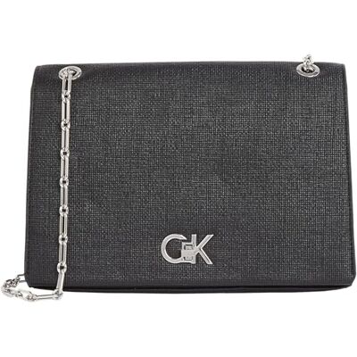 Calvin Dames MEDIUM CONV KETTINGBAG_TEX Schouder, Ck Zwart, zwart. Calvin Dames MEDIUM CONV KETTINGBAG_TEX Schouder, Ck Zwart, zwart.