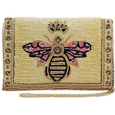 MARY FRANCES Buzzed Crossbody Clutch Handbag, Cream MARY FRANCES Buzzed Crossbody Clutch Handbag, Cream