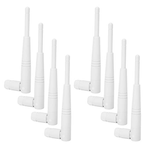 Lazimin 8 Stks WiFi-antenne, 2.4G/5G Dual Band 4DBi Omni RP-SMA-Interface-antenne, voor draadloze routers en draadloze netwerkkaarten met SMA-interfaces