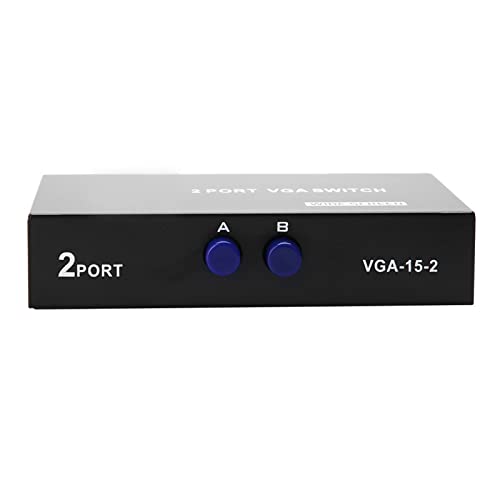 Lazmin112 VGA-switchersplitter, Sluit 2 Computers aan op 1 Monitor, Gegevenssynchronisatie, Geen Gegevensverlies, Brede Compatibiliteit, Plug-and-play