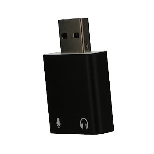 MERRYHAPY USB externe geluidskaart USB-geluidskaart computer-geluidskaart externe geluidskaart laptop USB geluidskaart vervanging adapter aluminium profiel audio geluidskaart 3d