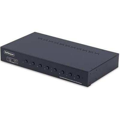 StarTech .com 8-Port HDMI KVM Switch met 1U Rackmontage Kit, 4K 60Hz HDMI 2.0, Drukknop/Hotkey Schakelaar, 4-Port USB Hub StarTech .com 8-Port HDMI KVM Switch met 1U Rackmontage Kit, 4K 60Hz HDMI 2.0, Drukknop/Hotkey Schakelaar, 4-Port USB Hub