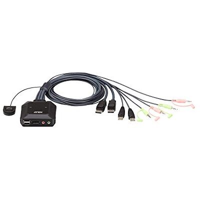 Aten CS22DP 2-Port USB DisplayPort KVM Switch, zwart Aten CS22DP 2-Port USB DisplayPort KVM Switch, zwart
