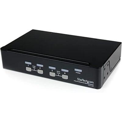 StarTech .com Professionele VGA USB KVM-switch met hub, 4 poorten, 1U rack monteerbare KVM-switch (SV431USB) StarTech .com Professionele VGA USB KVM-switch met hub, 4 poorten, 1U rack monteerbare KVM-switch (SV431USB)