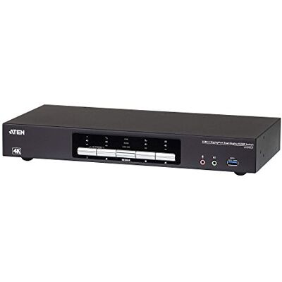 Aten CS1944DP 4-Port USB 3.0 KVM-schakelaar, 4K DP Zwart Aten CS1944DP 4-Port USB 3.0 KVM-schakelaar, 4K DP Zwart