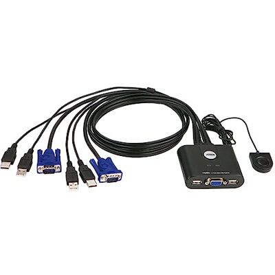 Aten CS22U 2-Port USB VGA KVM-switch, zwart Aten CS22U 2-Port USB VGA KVM-switch, zwart