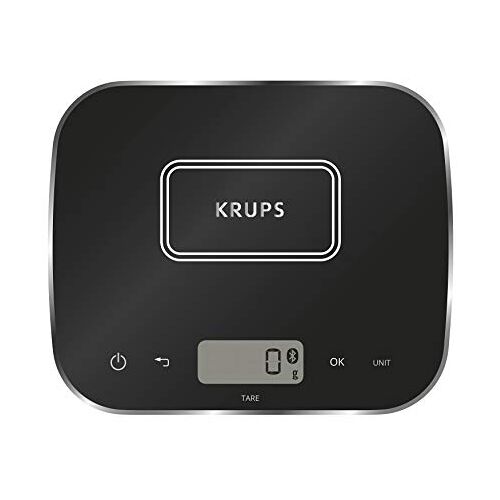 Krups XF5548 Prep&Cook Keukenweegschaal (Bluetooth, compatibel met Prep&Cook en Cook4Me app, automatische omrekening) zwart