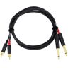 Cordial Kabel audio dubbel jack mono/Rca 1,5 m kabel AUDIO Essentials Jack